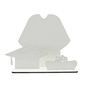 Marco de fotos para decoración de fiesta de graduación, conjunto de capa de MDF para regalo de graduación, sublimación en blanco - Product Image 1