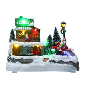 Figuras <span class=keywords><strong>de</strong></span> paisajes <span class=keywords><strong>de</strong></span> nieve con música LED giratoria, figuras <span class=keywords><strong>de</strong></span> Casa <span class=keywords><strong>de</strong></span> pueblo <span class=keywords><strong>de</strong></span> <span class=keywords><strong>Navidad</strong></span>, <span class=keywords><strong>tren</strong></span> pequeño, adornos <span class=keywords><strong>de</strong></span> resina para <span class=keywords><strong>Navidad</strong></span>, suministros artesanales, novedad - Product Image 2