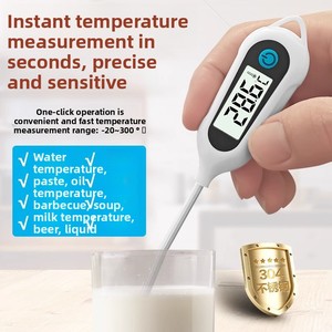 डिजिटल बीबीसी थर्मामीटर प्लास्टिक शेल रसोई खाद्य-ग्रेड जांच 24 घंटे निगरानी 3-सेकंड प्रतिक्रिया खाद्य सुरक्षा नियंत्रण बेबी - Product Image 6