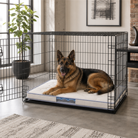 Tapis de sol rembourré en silicone pour cage à chien avec dessus matelassé, base antidérapante et fenêtre transparente pour cages intérieures en fil métallique - Idéal pour le refroidissement et les voyages