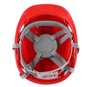Atmungsaktive Bauarbeiten Schutzhelme Kinnriemen ABS Impact Helm Schutzhelm