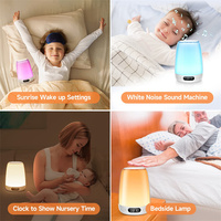 Machine à bruit blanc Rgb Veilleuse 14 sons apaisants Éclairage LED coloré Abs Branchement Contrôle par application Pour bébé Chambre d'enfant Aide au sommeil