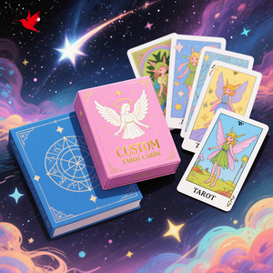 Cetakan kustom kertas desain dipersonalisasi bermain kartu permainan grosir kartu dek sintetis kartu Tarot - Product Image 1