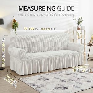 Wholesale Modern Washable Furniture Slipcover Elastic Stretch <b>Sofa</b> <b>Cover</b> with Skirt Custom 3-Body <b>Sofa</b> <b>Covers</b> - Product Image 4