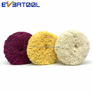 EVERTOOL Australian Tampon de polissage double face en laine de 10 pouces, jaune et blanc, pour carrosseries de voitures, OEM - Product Image 2