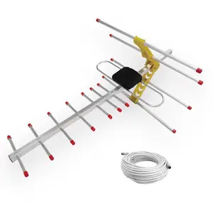 High Gain UHF VHF Long Range HDTV Signal Booster Dvb-t Aerial Outdoor Digital Yagi TV Antenna For Smart TV