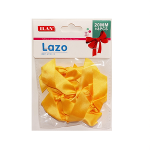 ILAN Lazo Fiocco in Nastro Giallo 20mm 8 Pezzi Decorazione Artigianale - Product Image 1