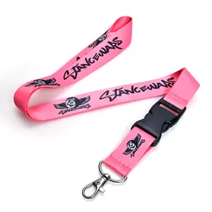 High quality Custom Color Safety Polyester Lanyards Id Card Neck Straps Lanyard For Phone Key And Id With Logo