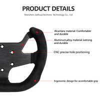Volante de Carreras Sim de 270 mm con Empuñadura de Gamuza, Base de Aluminio de 5 Radios para Simulador de Juegos de PC, PS4 y F1