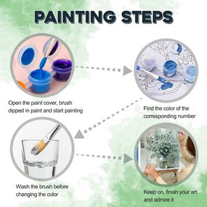 Peinture à l'huile numérique SONGWOO, fleurs, peinture acrylique <span class=keywords><strong>sur</strong></span> <span class=keywords><strong>toile</strong></span>, cadeau pour adultes, décoration murale pour la maison, <span class=keywords><strong>40x50</strong></span> cm, kits de peinture par numéros - Product Image 5