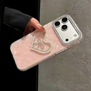 เคสโทรศัพท์มือถือประดับคริสตัลรูปหัวใจสำหรับ iPhone 11 12 13 14 15 16 17 PRO MAX Girls - Product Image 4
