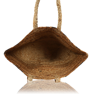 กระเป๋าสะพายไหล่แฟชั่นโบฮีเมียนจากผ้าปอกระเจาแบบรักษ์โลก ปี 2026  ทันสมัย ใช้ซ้ำได้ ทนทาน เหมาะสำหรับเดินทางและไปชายหาด  รับสกรีนโลโก้ตามสั่ง - Product Image 2