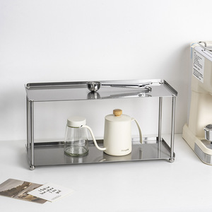 Stainless Steel Multi Tiered Cup Storage Rack Countertop 3 Layers Waterproof Coffee <b>Tea</b> Organizer - Product Image 3