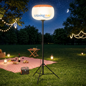 ไฟบอลลูน LED แบบพกพา 150W พร้อมแบตเตอรี่ในตัว สำหรับตั้งแคมป์ ปิ้งย่าง ท่องเที่ยวกลางคืน สร้างบรรยากาศอบอุ่นกลางแจ้ง - Product Image 3