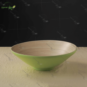 Juego de ensaladeras de bambú ligero, respetuoso con el medio ambiente, hecho a mano, cocina de Vietnam, vajilla de bambú, vajilla de bambú hilado Natural - Product Image 1