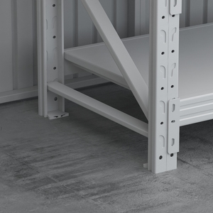 4 Tier Foldable Adjustable Boltless Steel Shelving <b>Rack</b> Durable Powder Coated Finish Cold <b>Rolled</b> Construction Medium Duty - Product Image 3