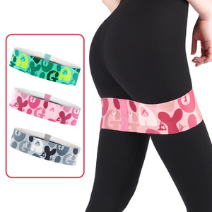 Bande de résistance Green Rider Yoga pour l'entraînement des fessiers et des squats, en polyester et coton, élastique, avec sac de rangement - Product Image 1