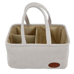 Wholesale Customized New Design Bag Diaper <strong>Caddy</strong> <strong>Baby</strong> Organizer Bag Nursery Storage Basket Nappy Corduroy Fabric Diaper <strong>Caddy</strong> - Product Image 4