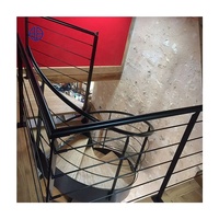 Escalier en colimaçon intérieur de luxe, escalier préfabriqué incurvé de qualité supérieure, escalier circulaire pour loft