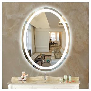 กระจกแต่งหน้ามีไฟ LED สองด้านแบบพกพา1x/2x ขยายขนาดกะทัดรัดกระจกโต๊ะเครื่องแป้งกระเป๋าถือกระเป๋า - Product Image 5