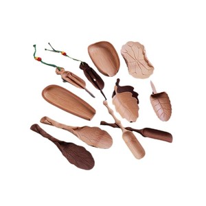 Bamboo <b>Tea</b> Scoops Leaf Shape Traditional Chinese Eco Friendly <b>Tea</b> Ceremony Utensils <b>Set</b> - Product Image 5