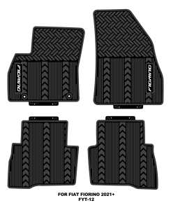 Set completo di alta qualità personalizzato tappetino auto in lattice 2D tappetini auto adatti per <span class=keywords><strong>FIAT</strong></span> <span class=keywords><strong>FIORINO</strong></span> 2021 + - Product Image 1