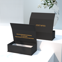 Boîte à parfum de luxe en carton noir pour huiles essentielles, avec insert en mousse, emballage cadeau avec estampage à chaud
