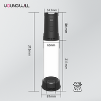 Pompe à vide électrique USB rechargeable avec affichage numérique, étanche, hydrothérapie, 3 modes, anneau en TPE, jouet sexuel pour homme adulte, OEM ODM