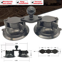 Support universel d'écran de fenêtre de voiture 1 pouce support d'aspiration de boule support de téléphone de voiture montage de fenêtre ventouses pour ram