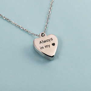 925 ayar gümüş her zaman kalbimde Urn kolye kül saklama kabı hatıra anıt kolye kalp kremasyon takı - Product Image 4