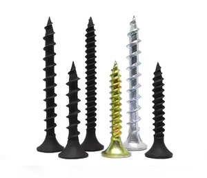 <span class=keywords><strong>Vis</strong></span> à tête cruciforme en acier galvanisé noir, à tête plate, à filetage hélicoïdal, pour cloisons sèches - Product Image 1