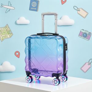 Valise rigide personnalisée en PC avec couleurs dégradées vibrantes, bagage de <span class=keywords><strong>voyage</strong></span> léger pour les voyages d'affaires - Product Image 1