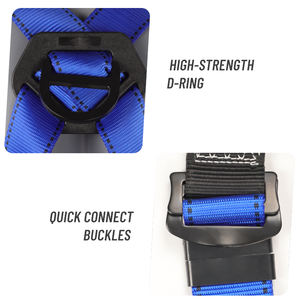 ชุดสายรัดนิรภัยแบบเต็มตัวความแข็งแรงสูงสำหรับป้องกันการตก ชุดสายรัดนิรภัยแบบปรับได้ 5 จุดสำหรับงานก่อสร้างและการกู้ภัย - Product Image 4