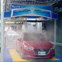 Machine de lavage de voitures haute pression sans contact, combinant le service complet en libre-service et le tunnel express
