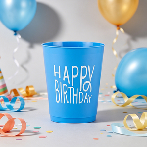 Copas Frost Personalizadas Tazas de Fiesta Acabado Esmerilado de Tacto Suave-<span class=keywords><strong>Feliz</strong></span> <span class=keywords><strong>Cumpleaños</strong></span>-8ct - Product Image 1