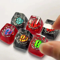 Keycaps en résine personnalisés Halloween, amusants, 3D, artisanat sur mesure, accessoires de clavier mécanique pour gaming, yeux maléfiques, DIY, MOQ