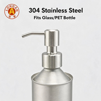 Pompa Dispenser Sabun Stainless Steel 304 dengan Kerah Kayu Bambu 24/410 28/400 Bersertifikasi CE RoHS untuk Hotel, Kamar Mandi, Dapur