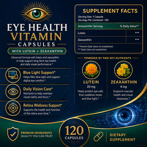 Cápsulas de Vitaminas para <span class=keywords><strong>la</strong></span> Salud Ocular de Marca Privada, Extracto de Caléndula, Luteína, Zinc, Antioxidante Ocular Diario para <span class=keywords><strong>la</strong></span> <span class=keywords><strong>Retina</strong></span>, Cápsula Oral - Product Image 6