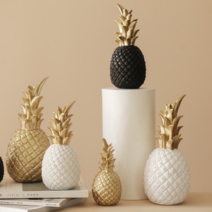 Décoration Moderne en Résine Ananas Noir et Or pour la Maison, le Salon, le Meuble TV, Petite Décoration Artisanale - Product Image 2