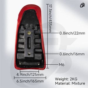Accesorios y Piezas de Tuning para Motocicletas, Cojín de Asiento Rojo <span class=keywords><strong>BAJA</strong></span>, Esponja Compatible con Motocicletas <span class=keywords><strong>Monkey</strong></span> <span class=keywords><strong>BAJA</strong></span> Modelo YK-066, Hecho en China - Product Image 2