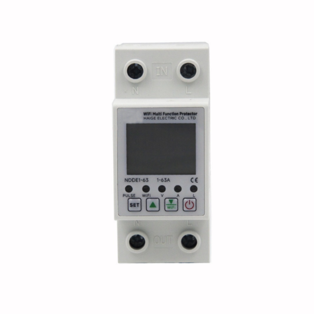 63A WiFi TUYA Single Phase ZYWTY-63A Smart Over Under Voltage Power Protector Device 220VAC 50Hz 40A 63A