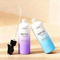 Trigger Mist Pulvérisateur Vide Rechargeable 200ml 300ml Ambre Noir Pet Rond En Plastique Toner Liquide Vaporisateur
