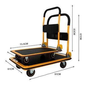Carro plegable OEM al por mayor, carretilla de cuatro ruedas, almacenamiento doméstico y carros de la compra, plataforma, camión de mano, uso industrial - Product Image 3
