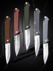 Coltello Tascabile Pieghevole NEWOOTZ <span class=keywords><strong>Higonokami</strong></span> in Damasco con Manico in Palissandro Fatto a Mano e Fodero in Pelle OEM - Product Image 6