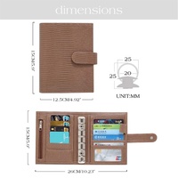 5 pochettes colorées de Luxe 6 anneaux, planificateur de Budget pour classeur d'argent avec enveloppes de billets disponibles