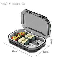 Organisateur de pilules portable à 6 compartiments, boîte à pilules de voyage hautement transparente, étui de rangement pour médicaments, conteneurs pour capsules de vitamines, usage domestique