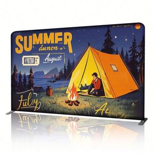 Act Fast Promotional Novelty Scrolling Aluminum Alloy Frame Modern Style Elastic Fabric High Definition Digital Printing Screen - Product Image 2