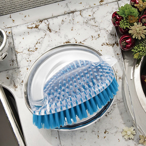 Spazzola per Pulizia Multiuso Masrhome in Plastica, Semplice, Moderna, Resistente, Trasparente, con Manico per Lavanderia - Product Image 2