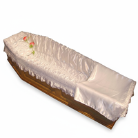 Matelas de cercueil en satin taffetas blanc de style européen, doublure de couvercle et de fond de cercueil, textile de marque élégant pour adultes, fabriqué en Chine