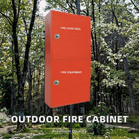 Armoire à incendie extérieure à double porte pour tuyau d'incendie et extincteur